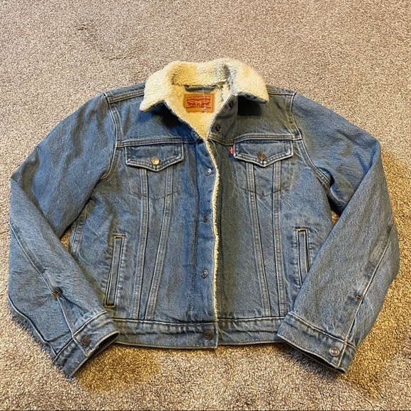 Women’s Levi’s Sherpa Lined Trucker Jacket Size L